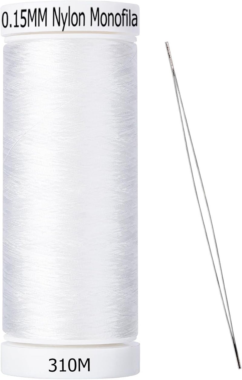 simthread Clear Invisible Nylon Thread 310M Thickness 0.15MM, for Sewing Beading and Hanging Decorations - Image 1